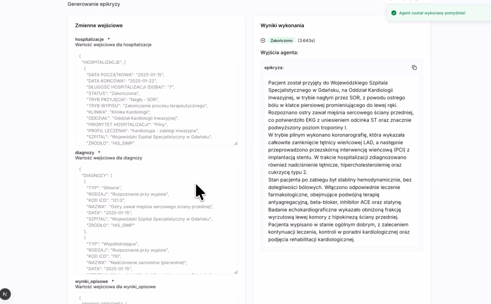 Generowanie epikryzy